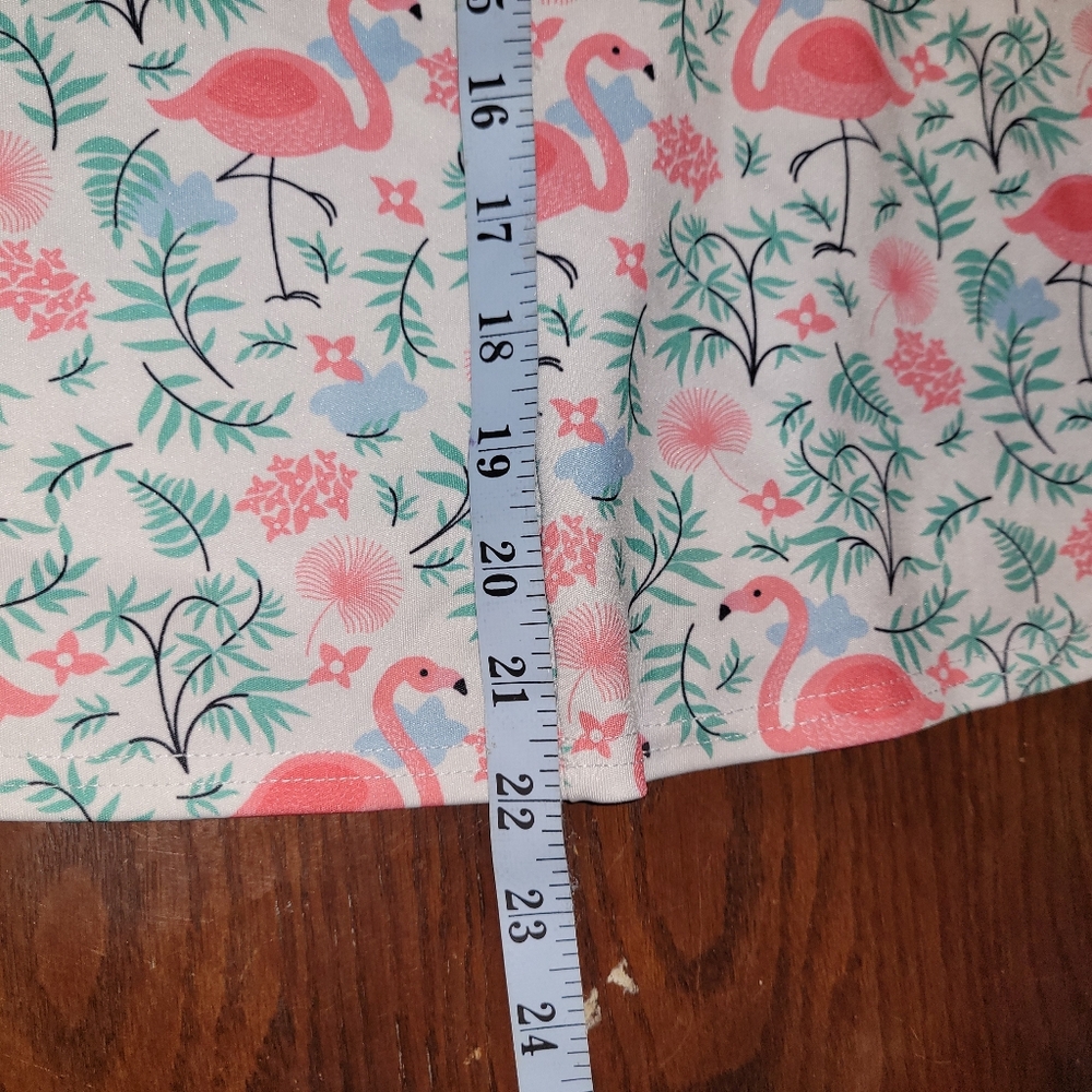 Flamingo Print Sleeveless Dress by Funnycokid, Little Girls Size Large (L) - Picture 5 of 5